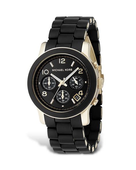 michael kors black rubber strap watch|michael kors smartwatch straps.